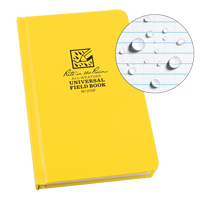 Bound Book, Hard Cover, Yellow, 160 Pages, 4-5/8" W x 7-1/4" L OQ360 | Waymarc Industries Inc