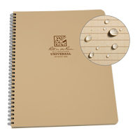 Side-Spiral Notebook, Soft Cover, Tan, 64 Pages, 4-5/8" W x 7" L OQ411 | Waymarc Industries Inc
