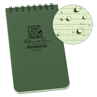 Pocket Top-Spiral Notebook, Soft Cover, Green, 100 Pages, 3" W x 5" L Waymarc Industries Inc