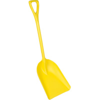 Food Processing Shovel, 13" x 17" Blade, 42-1/2" Length, Plastic, Yellow OQ649 | Waymarc Industries Inc