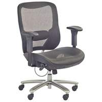 Economical Big & Tall Chair, Mesh, Black, 450 lbs. Capacity OQ712 | Waymarc Industries Inc