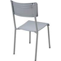 Ventura Stacking Chair, Polypropylene, 36" High, 300 lbs. Capacity, Grey OQ722 | Waymarc Industries Inc