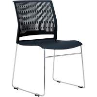 Activ™ Series Stacking Chairs, Polypropylene, 32-3/8" High, 250 lbs. Capacity, Black OQ954 | Waymarc Industries Inc