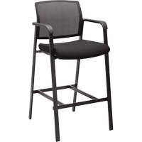 Activ™ Series Barstool Chair, Stationary, Fixed, 58-1/2", Mesh Seat, Black OQ960 | Waymarc Industries Inc