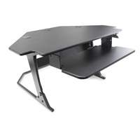Goya™ Sit-Stand Corner Work Station, Desktop Unit, 20" H x 42" W x 37-4/5" D, Black OQ972 | Waymarc Industries Inc