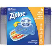 Ziploc<sup>®</sup> Mini Rectangle Food Container, Plastic, 355 ml Capacity, Clear OR133 | Waymarc Industries Inc