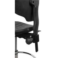 Heavy-Duty Ergonomic Stool, Mobile, Adjustable, 39" - 48", Polyurethane Seat, Black OR330 | Waymarc Industries Inc