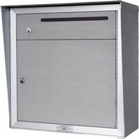 Collection Box, Wall -Mounted, 12-3/4" x 16-3/8", 2 Doors, Aluminum Waymarc Industries Inc
