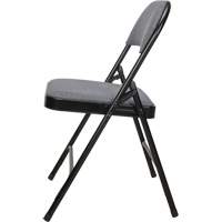 Deluxe Fabric Padded Folding Chair, Steel, Grey, 300 lbs. Weight Capacity OR434 | Waymarc Industries Inc