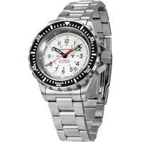 Arctic Edition Large Diver's Automatic GSAR Watch with Stainless Steel Bracelet, Digital, Battery Operated, 41 mm, Silver Waymarc Industries Inc
