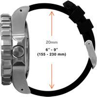 Large Diver's Quartz Watch, Digital, Battery Operated, 41 mm, Black Waymarc Industries Inc