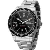 Jumbo Day/Date Automatic Watch with Stainless Steel Bracelet, Digital, Battery Operated, 46 mm, Silver OR477 | Waymarc Industries Inc