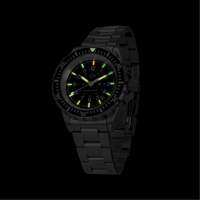 Grey Maple Large Diver's Automatic Watch with Stainless Steel Bracelet, Digital, Battery Operated, 41 mm, Silver Waymarc Industries Inc