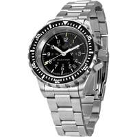 Grey Maple Large Diver's Automatic Watch with Stainless Steel Bracelet, Digital, Battery Operated, 41 mm, Silver OR479 | Waymarc Industries Inc