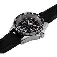 Steel Navigator with Date on Black 3-Piece Rubber Strap Kit, Digital, Battery Operated, 36 mm, Black Waymarc Industries Inc