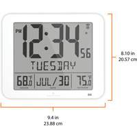 Horloge de bureau numérique, Numérique, À piles, Noir OR502 | Waymarc Industries Inc