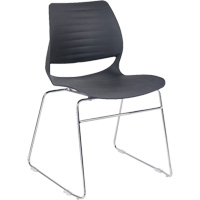 Stacking Chairs, Polypropylene, 32" High, 250 lbs. Capacity, Black Waymarc Industries Inc