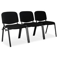 Stacking Chairs, Fabric, 32" High, 250 lbs. Capacity, Black Waymarc Industries Inc