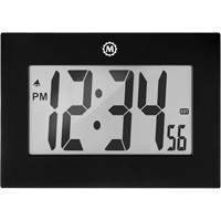 Large Frame Clock, Digital, Battery Operated, 9" W x 1" D x 6.5" H, Black Waymarc Industries Inc