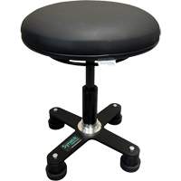 Omnistool Ergonomic Stool, Mobile, Adjustable, Vinyl Seat, Black Waymarc Industries Inc