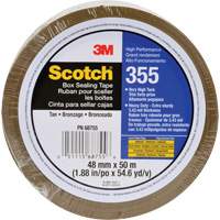 Scotch&reg; 355 Box Sealing Tape, Hot Melt Adhesive, 3.4 mils, 48 mm (1-22/25") x 50 m (164') Waymarc Industries Inc