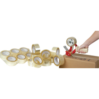 Box Sealing Tape, Hot Melt Adhesive, 1.6 mils, 50 mm (2") x 100 m (328') Waymarc Industries Inc