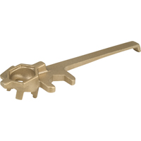 Deluxe Plug Wrenche, 1-1/4" Opening, 9" Handle, Non-sparking brass alloy Waymarc Industries Inc