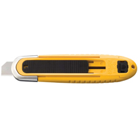 Automatic Self-Retracting Safety Knife, 15 mm, Carbon Steel, Plastic Handle Waymarc Industries Inc