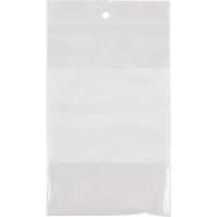 White Block Poly Bags, Reclosable, 6" x 4", 2 mils Waymarc Industries Inc