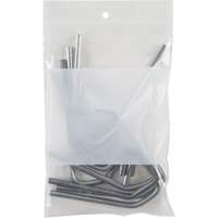 White Block Poly Bags, Reclosable, 6" x 4", 2 mils Waymarc Industries Inc