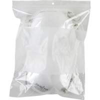 White Block Poly Bags, Reclosable, 10" x 8", 2 mils Waymarc Industries Inc