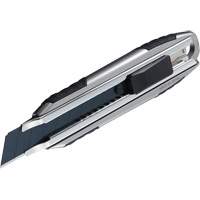 Knife with Auto-Lock, 18 mm, Carbon Steel, Heavy-Duty, Aluminum Handle PG170 | Waymarc Industries Inc