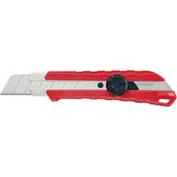 Snap-Off Knife, 25 mm, Carbide, Rubber/Polypropylene Handle Waymarc Industries Inc
