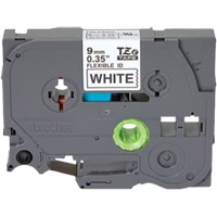 Cartouche de ruban flexible Tze, 9 mm x 26'/8 m, Noir sur blanc Waymarc Industries Inc