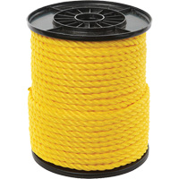 Corde torsad&eacute;e jaune &agrave; trois brins 3/8", Polypropyl&egrave;ne, 250' Waymarc Industries Inc