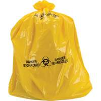 Waste Bags, Bio-Hazard, 60" L x 36" W, 6 mils Waymarc Industries Inc