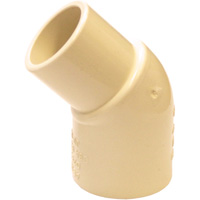 Flowguard Gold 45° Street Elbow Fitting, Spigot x Hub, CPVC, 1/2" Waymarc Industries Inc