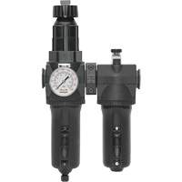 Manual Drain Filter, Regulator & Lubricator with Metal Bowl & Gauge Modulair 400, 1/2" NPT Waymarc Industries Inc