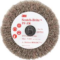 Brosse &agrave; lamelles pour labrasion et le polissage PF-ZR Roloc Scotch-Brite, Oxyde d'aluminium, Grain Moyen, 2-1/2" x 1-1/4" Waymarc Industries Inc