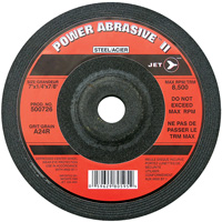 Meule POWER ABRASIVE A24R, 7" x 1/4", Arbre 7/8", Type T27 Waymarc Industries Inc