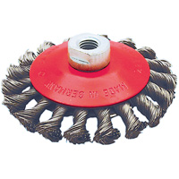 BK4520T Knot Twisted Conical Wheel, 4-1/2" Dia., 0.02" Fill, 5/8"-11 Arbor Waymarc Industries Inc