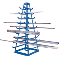 Bar Storage Racks - Horizontal Bar Racks, Horizontal, 9 Levels, 18" W x 40" D x 84" H, 1800 lbs. Cap. RB958 | Waymarc Industries Inc