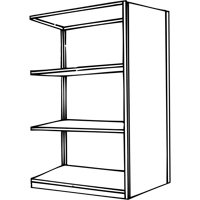 Interlok Shelving Unit, Steel, Boltless, 800 lbs. Capacity, 36" W x 76" H x 24" D Waymarc Industries Inc
