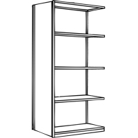 Interlok Shelving Unit, Steel, Boltless, 800 lbs. Capacity, 36" W x 100" H x 24" D Waymarc Industries Inc