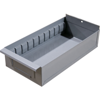 Interlok Boltless Shelving Shelf Box, Steel, 11-5/8" W x 12" D x 2-3/4" H, Light Grey RN439 | Waymarc Industries Inc