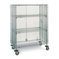Wire Shelf Cart, Chrome Plated, 21-1/2" x 68-1/2" x 40", 500 lbs. Capacity RL390 | Waymarc Industries Inc