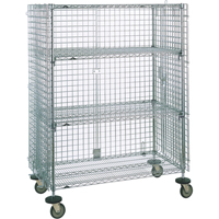 Security Carts, Chrome Plated, 21-1/2" x 68-1/2 x 38-1/2", 500 lbs. Capacity Waymarc Industries Inc