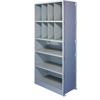 Interlok Shelving Unit, Steel, Boltless, 550 lbs. Capacity, 48" W x 88" H x 12" D Waymarc Industries Inc