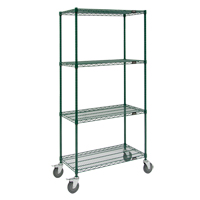 Wire Shelf Cart, Epoxy Finish, 36" x 69" x 24", 800 lbs. Capacity Waymarc Industries Inc