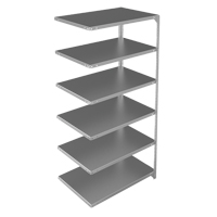Shelving Unit, Galvanized Steel, Slotted Angle, 400 lbs. Capacity, 36" W x 72" H x 24" D Waymarc Industries Inc